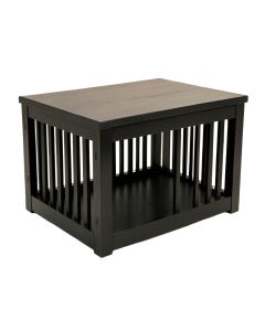 Lake Canyon Empty Furniture-Style Pet Crate - Black