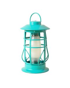 Turquoise Powered Led Outdoor Lantern (synthetic illustration; no displayed measurements)