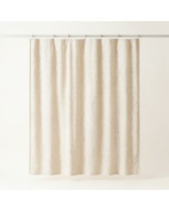 Dune Bridge Shower Curtain Hanging Flat From A Plain Rod - Ivory (synthetic illustration; no displayed measurements)