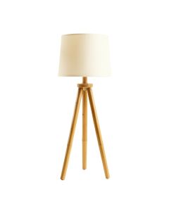 Dawn Branch Floor Lamp With A Plain Fabric Shade - Ivory (synthetic illustration; no displayed measurements)