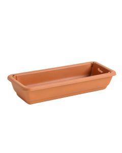 Ridge Bridge Empty Railing Planter With Integral Brackets - Terracotta (synthetic illustration; no displayed measurements)