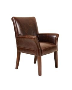 Classic Genuine Leather Upholstered Dining Chair
