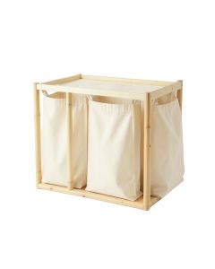 Pine Bluff Laundry Sorting Station With Plain Removable Bags - Cream