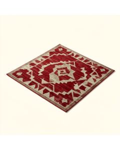 Chelsi Geometric Red/Beige Area Rug (synthetic illustration; no displayed measurements)