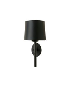 Holly Bluff Wall Sconce Mounted On A Plain Wall - Black (synthetic illustration; no displayed measurements)