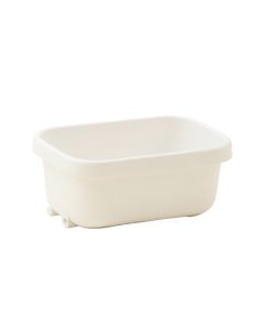 Clay Bluff Empty Railing Planter With Integral Brackets - White (synthetic illustration; no displayed measurements)