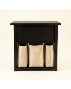 Bay Crossing Laundry Sorting Station With Plain Removable Bags - Black (synthetic illustration; no displayed measurements)