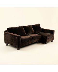 Branham 110.5 '' Wide Velvet Reversible Sofa & Chaise (synthetic illustration; no displayed measurements)