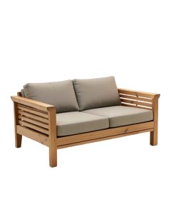 72 '' Wide Outdoor Teak Patio Sofa With Cushions (synthetic illustration; no displayed measurements)