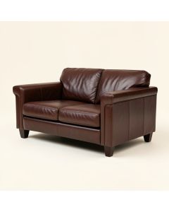 Lasley 89 '' Genuine Leather Tuxedo Arm Sofa (synthetic illustration; no displayed measurements)