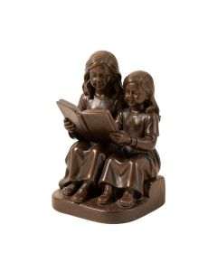 Tecca 2 Girls Reading A Book Statue