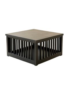 Flint Crossing Empty Furniture-Style Pet Crate - Black (synthetic illustration; no displayed measurements)