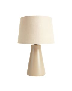 Alder Canyon Table Lamp With A Plain Fabric Shade - Beige