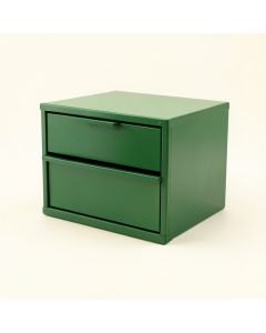 Maple Dale Small-Parts Storage Drawer Cabinet - Green (synthetic illustration; no displayed measurements)