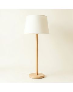 Wren Bridge Floor Lamp With A Plain Fabric Shade - Ivory (synthetic illustration; no displayed measurements)