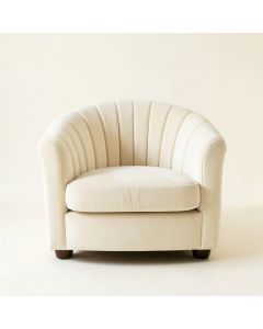 Elm Branch Upholstered Armchair - Cream (synthetic illustration; no displayed measurements)