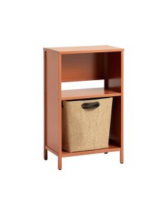 Slate Crossing Freestanding Pull-Out Hamper Cabinet - Terracotta
