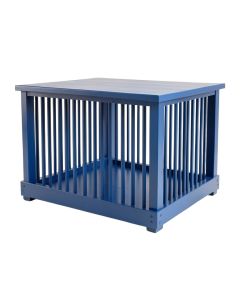 Sage Canyon Empty Furniture-Style Pet Crate - Blue