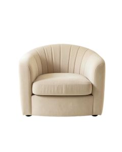 Fern Branch Upholstered Armchair - Beige (synthetic illustration; no displayed measurements)