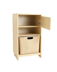 Vale Brook Freestanding Pull-Out Hamper Cabinet - Beige (synthetic illustration; no displayed measurements)