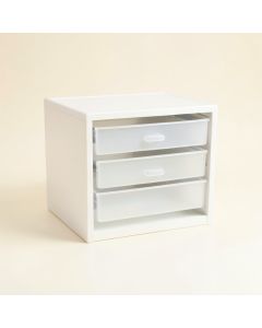 Lake Bridge Small-Parts Storage Drawer Cabinet - White (synthetic illustration; no displayed measurements)