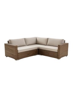 Mila 2 Piece Rattan Sectional Seating Group With Cushions