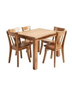 Spruill Drop Leaf Rubberwood Solid Wood Breakfast Dining Set