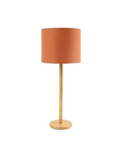 Briar Dale Floor Lamp With A Plain Fabric Shade - Terracotta