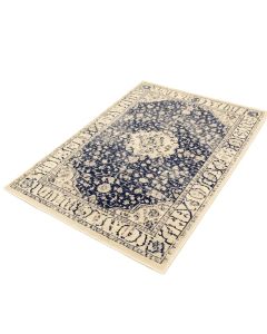 Katie Oriental Ivory / Navy Area Rug (synthetic illustration; no displayed measurements)