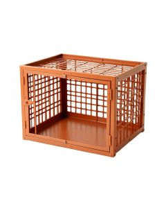 Elm Bridge Empty Furniture-Style Pet Crate - Terracotta