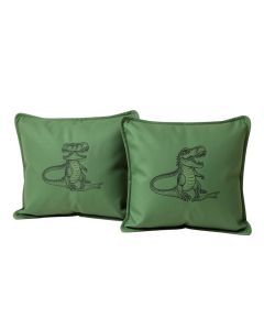 Kristi Let The World Hear You Roar T-Rex Name Square Pillow Cover & Insert