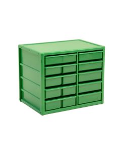 Glen Crossing Small-Parts Storage Drawer Cabinet - Green (synthetic illustration; no displayed measurements)
