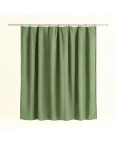 Glen Bluff Shower Curtain Hanging Flat From A Plain Rod - Green (synthetic illustration; no displayed measurements)