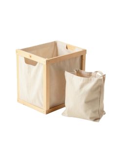 Meadow Crest Laundry Sorting Station With Plain Removable Bags - Beige