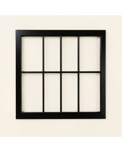 Metal Window Pane Design Wall Decor With 6 Panes , Black (synthetic illustration; no displayed measurements)