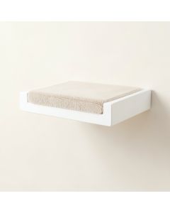 River Bend Wall-Mounted Cat Perch - White (synthetic illustration; no displayed measurements)