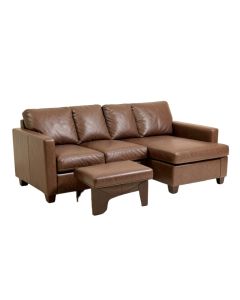 Kaylee 97 '' Wide Left Hand Facing Sofa & Chaise With Ottoman (synthetic illustration; no displayed measurements)