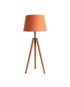 Olive Bluff Floor Lamp With A Plain Fabric Shade - Terracotta (synthetic illustration; no displayed measurements)
