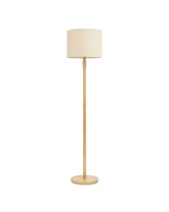 Holly Crest Floor Lamp With A Plain Fabric Shade - Beige (synthetic illustration; no displayed measurements)