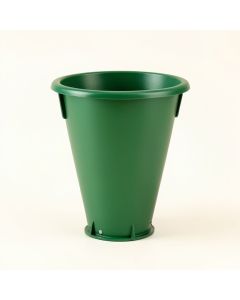 Wren Arc Empty Railing Planter With Integral Brackets - Green (synthetic illustration; no displayed measurements)