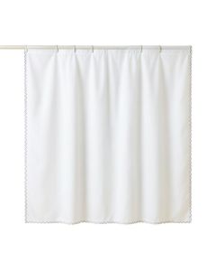 Pine Dale Shower Curtain Hanging Flat From A Plain Rod - White (synthetic illustration; no displayed measurements)