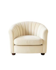 Elm Branch Upholstered Armchair - Cream (synthetic illustration; no displayed measurements)