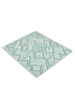 Geometric Hand-Woven Light Blue/Teal Indoor/Outdoor Area Rug