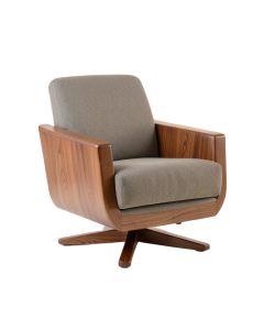 Loftus 29.5 '' Wide Polyester Swivel Armchair