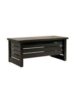 Meadow Crossing Narrow Outdoor Storage Bench - Black