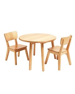 Sweedi Kids Solid Wood Half-Circle Arts And Crafts Table And Chair Set