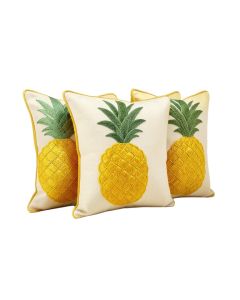 Belanger Embroidered Pineapple Decorative Rectangular Throw Pillows