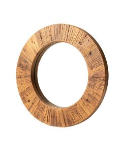 Mcmillen Driftwood Circular Sunburst Rustic Accent Mirror