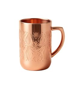 Ayesha Curry Barware Etched Diamond 20 Oz . Copper Mug