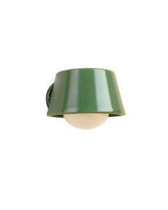Brook Dell Wall Sconce Mounted On A Plain Wall - Green